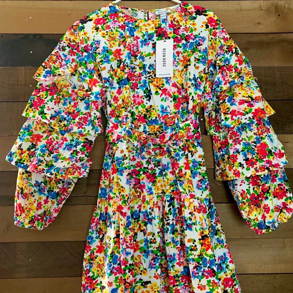 ASOS Funky Ruffle Floral Dress